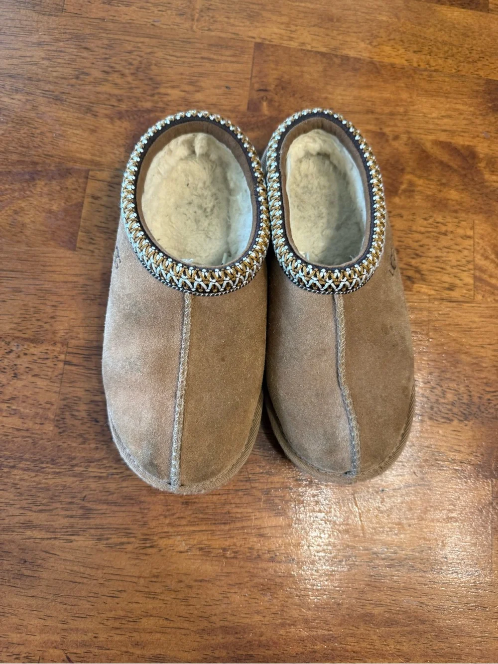 UGG Tasman II Slipper Kids Size 1 Chestnut Suede Slip On
